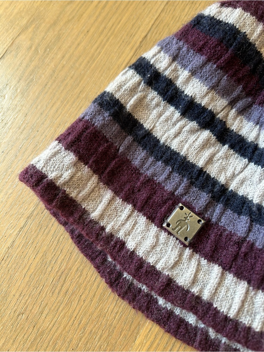 Smartwool Striped Chevron Merino Wool Knit Beanie Hat - Picture 8 of 10
